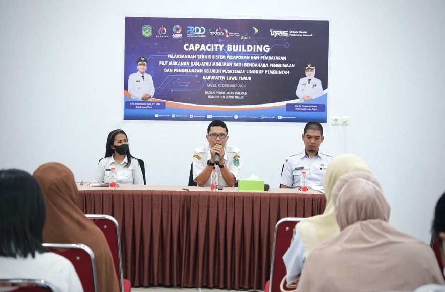 Capacity Building PBJT untuk Puskesmas, Pemkab Lutim Tekankan Pembayaran Non Tunai via QRIS