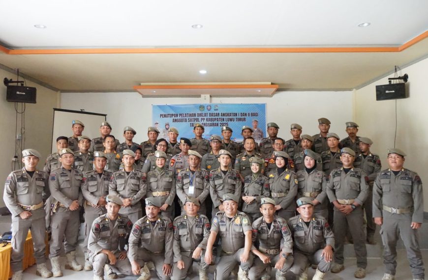 Resmi Ditutup, Diksar Satpol PP Luwu Timur Cetak Aparatur Berintegritas dan Disiplin