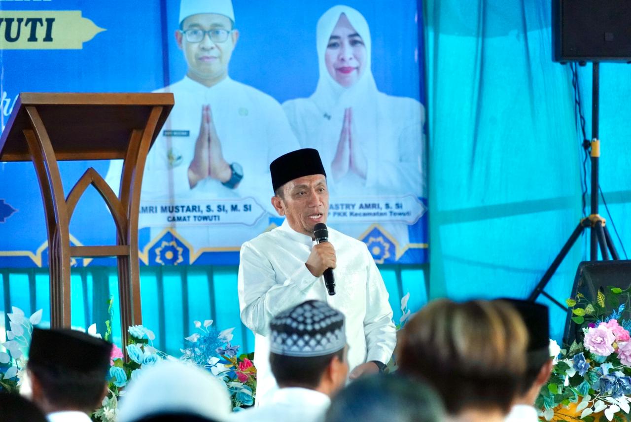 Tutup Safari Ramadhan di Towuti, Bupati Irwan Larang Kios Pasar Disewakan