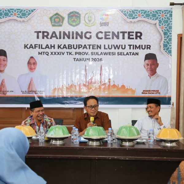 Mantapkan Persiapan, Sekda Lutim Buka Training Center Kafilah MTQ Tingkat Sulsel